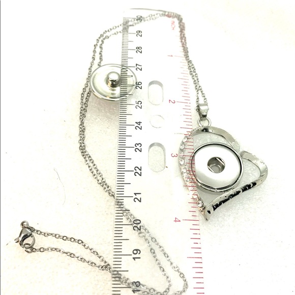 Heart Necklace Handmade 20mm snap SN20 - Picture 6 of 7